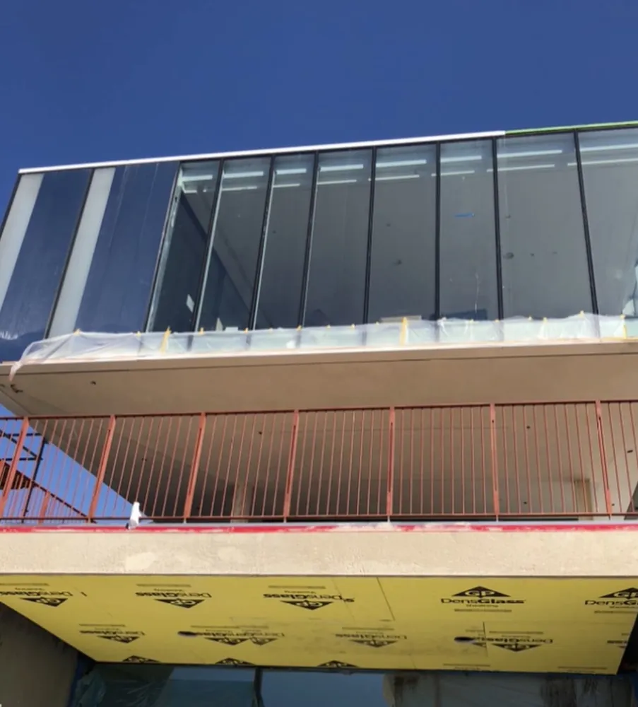 Orum House, a modern glass residence in Bel Air, under construction